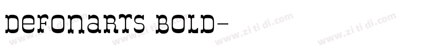 DeFonarts Bold字体转换